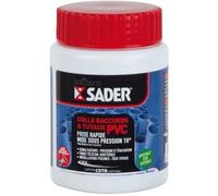 Colle PVC rigide - SADER - 250 ml - Prise immédiate - Soudure à froid - Conduites d'eau froide/chaude