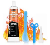 Colle Refractaire Haute Temperature pour Vitre Four Mastic Refractaire Silicone Haute Temperature pour Cheminées Poêles Boucliers