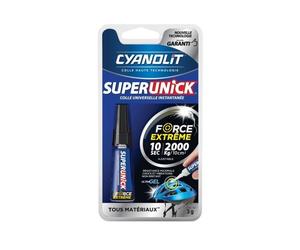 Colle réparatrice - CYANOLIT - Super unick instant plastic - 3 g - Ultra-rapide - Polyvalente