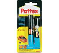 Pattex Colle instantanée Plastix – collages plastiques invisibles, adhérence extra-forte – 2 g + 4 ml