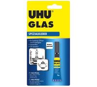 UHU Colle spéciale verre GLAS 46685 – Sèche rapidement, résistante à l'eau et aux UV – 3 g