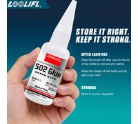 Colle Super 502, Adhésif Puissant, Force de Liaison Instantanée : 1 à 5 par Tube, 20 Grammes Chacun, Collage Rapide, Lie les Surfaces en Quelques Secondes. Parfait pour les réparations d'urgence à la