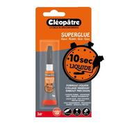 Cléopâtre Colle Super Glue BLSGL-3 – Formule liquide, séchage rapide – 3 g