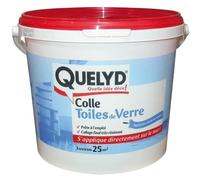 Quelyd Colle Toiles de Verre - Colle Fibres de Verre Prête à l'Emploi - Tous Supports Muraux - Toutes Pièces dont Cuisines et Salles de Bain - Sans Solvant - Pot de 5 kg (25 m²)