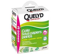 Colle tous Papiers Peints - Quelyd - 150g - Indicateur coloré - Sans solvant - Préparation facile