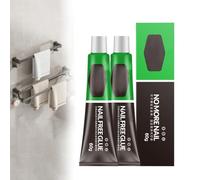 Colle Tout Usage, Mastic Adhésif Sans Clous, Super Adhésive, Universeller Forte, Imperméable Et Sans Perçage (2PC)