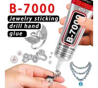 Colle transparente B7000, avec pointe de précision, colle pour strass, colle pour bijoux artisanaux en strass, colle pour bijoux, maquillage pour processus de bijoux B-7000-25ml-1pcs