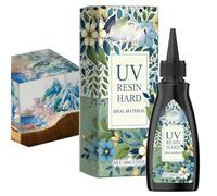Colle transparente en résine UV - 100 g - Colle transparente pour tissu - Colle transparente pour la fabrication de bijoux - Résistante à la chaleur - Séchage rapide - Colle UV dure pour le bricolage