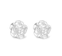 Colle Trousse Nettoyeur Bijoux Flower Earrings Women's Rose Ear Bone Nails Girly Feeling Fournitures Trousse Moules Trousse Outil Bijoux (Silver, One Size)