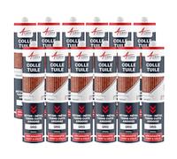 Colle, tuile, mastic souple pour tous matériaux - 290 ml x 12 Gris securité - RAL 7004 - ARCANE INDUSTRIES