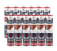 Colle Tuiles Mastic Souple Étanche Tous Matériaux 290 ml x 12 Terre Cuite