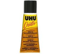 UHU colle Créativ' bois et matériaux naturels, extra rapide, sans solvants, Blanc, tube 38 ml