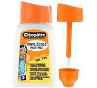 Colle vinylique blanche - Cléopâtre - Vinyl'école - Flacon de 80g avec pinceau