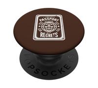 Collect Passport Timbres Not Regrets Traveling Tourist PopSockets PopGrip Adhésif