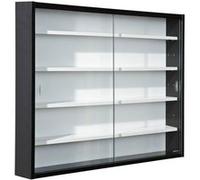 AltoBuy Collect - Vitrine Murale 5 Compartiments Noire et Blanche
