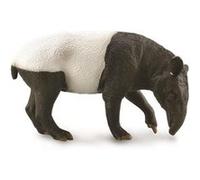 Collecta animaux sauvages Tapir indien junior 9 cm caoutchouc noir/blanc Blanc G