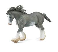 Collecta Chevaux (XL): Clydesdale ÉTALON - Sabino Noir ROUANNÉ 20x5x13cm