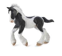 Figurine Cheval : Poulain Gypsy Noir et Blanc Pie G