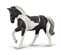 CollectA Warmblood Stallion (Black Tobiano) - Jouets réalistes Finis à la Main, Figurines et modèles d'animaux, Cadeaux pour Les Tout-Petits et Les Enfants, à partir de 3 Ans