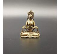 Collecte de cuivres Chinois Collectable sculpté Kwan-Yin Bodhisattva Exquise Small Statues Art Collection