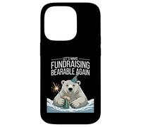 Collecte de Fonds Polar Bear Beer Let's Make Fundraising bearable Coque pour iPhone 14 Pro