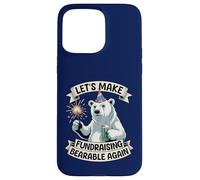 Collecte de Fonds Polar Bear Beer Let's Make Fundraising bearable Coque pour iPhone 15 Pro Max