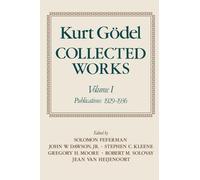 Collected Works: Volume I: Publications 1929-1936 (Collected Works (Oxford))