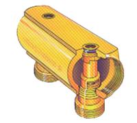 Collecteur 4 S R585 1 M16 avec robinet d’arrêt - GIACOMINI - R585Y044