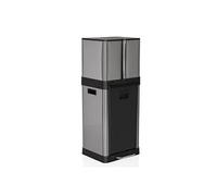 Collecteur à déchets / Système de tri sélectif CLEAN 3 32 L (6 L x 2 + 20 L) acier argenté satin