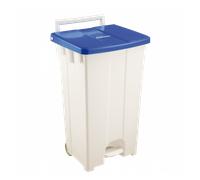 Collecteur à pédale 100 L - couvercle bleu