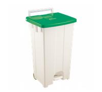 Collecteur à pédale 100 L - couvercle vert