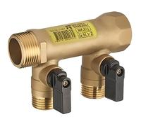 Collecteur à vanne - NT NOYON & THIEBAULT - Femelle 20x27 Mâle 20x27 - 2 départs - Laiton