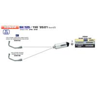 Collecteur ARROW pour Honda SH125i 2020-2023 / SH150i 2020-2023, avec catalyseur