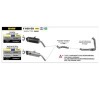 Collecteur ARROW Racing en acier inoxydable pour BMW F 750 GS / F 850 GS 2021-