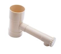 Werkapro Collecteur récupérateur d'eau de pluie Ø 80 mm – PVC sable – Vanne d'arrêt intégrée