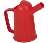Collecteur d’huile en polypropylène 500 ml, rouge, résistant aux acides et aux produits chimiques, avec graduation moulée et bec verseur ergonomique