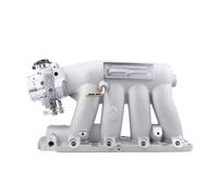 Collecteur d'admission + corps de papillon + capteur de position de corps de papillon TPS K24A2 K20Z3 Compatible avec Honda Civic 06-11 Compatible avec Acura TSX 04-08 RS-THB004(Silver)