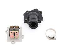 Collecteur d'admission de Moto Aramox adapté pour Moteur Jog Vino Zuma BWS Minarelli 2 Temps collecteur d'admission + Valve Reed