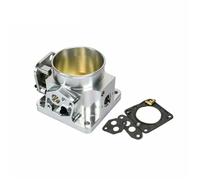 Collecteur d'admission en aluminium 75 mm avec corps de papillon Compatible Pour Ford Mustang GT Cobra LX 5.0L 86-93(Silver)