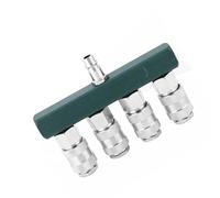 Collecteur D'air Droit à 4 Voies, Coupleur de Tuyau D'air, Séparateur de Collecteur D'air Droit en Laiton galvanisé 1/4 Po NPT, à Utiliser avec des Outils Pneumatiques