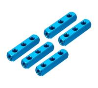 Collecteur d'air en aluminium, 5 pièces, 3 voies, 6 ports, PT 1/4", tuyau, répartiteur ligne, raccord de distribution for compresseur pneumatique, bleu