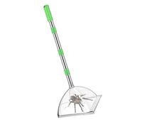 Collecteur d'araignée portable en acier inoxydable pour intérieur et extérieur, avec poignée extensible de 32 pouces, attrape-araignée