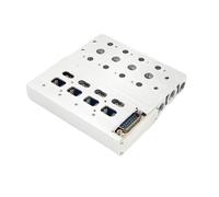 Collecteur de base pour électrovanne Base de collecteur de vannes solénoïdes pneumatiques 4V110, 4 à 14 stations, 24 V, orifice 1/8'' avec vis de joint(4V110-06-12)