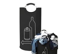 Collecteur de bouteilles consignées - Oxford avec capacité de 115 l, panier de recyclage léger, pliable, durable avec poignées en aluminium, récipient de rangement pour cuisine et maison