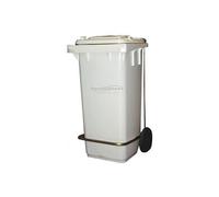 Collecteur de Déchet à Pédale & Roulette 120 Litres - Combisteel - - Plastique120 480x550x920mm