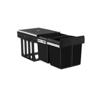 POUBELLE - TECTAKE - Collecteur de déchets ASHLYN 30 L et 2 compartiments avec ouverture à rails télescopiques 35 x 48 x 35 cm