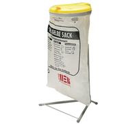 VAR Poubelle H980xl500xP530 mm 120 l couvercle jaune (KS) avec pied