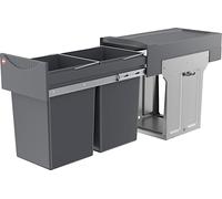 Collecteur de déchets Hailo 3666106 TA Swing Tandem 2x 15 L avec barre à crochets