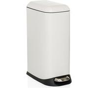 Collecteur de déchets / poubelle CLEAN SLIM 20 L acier blanc hjh OFFICE Blanc G