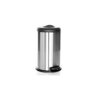 hjh OFFICE Poubelle CLEAN X acier, 40L, poubelle à fermeture hermétique, poubelle à pédale hygiénique, argent, 741103